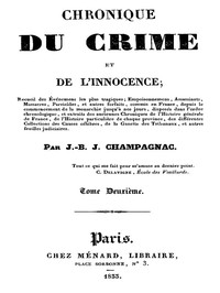 Cover of Chronique du crime et de l'innocence, tome 2/8 Recueil des événements les plus tragiques;...
