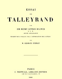 Cover of Essai sur Talleyrand