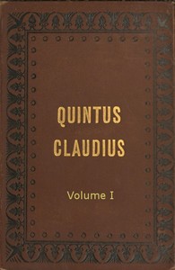 Cover of Quintus Claudius: A Romance of Imperial Rome. Volume 1