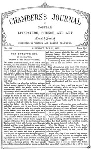 Cover of Chambers's Journal of Popular Literature, Science, and Art, No. 698 May 12, 1877