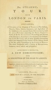 Cover of Dr. Stearns's Tour from London to Paris