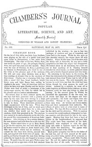 Cover of Chambers's Journal of Popular Literature, Science, and Art, No. 699 May 19, 1877