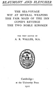 Cover of Beaumont and Fletcher's Works, Vol. 09 of 10