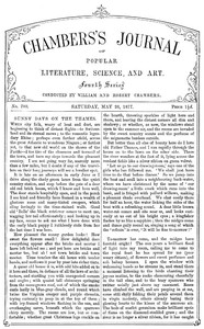 Cover of Chambers's Journal of Popular Literature, Science, and Art, No. 700 May 26, 1877
