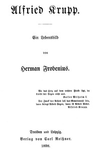Cover of Alfried Krupp: Ein Lebensbild