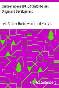 Cover of Children Above 180 IQ Stanford-Binet: Origin and Development