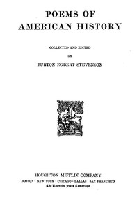 Cover of Poems of American History
