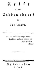 Cover of Reise eines Erdbewohners in den Mars