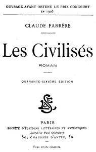 Cover of Les civilisés: Roman