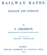 Cover of Railway Rates: English and Foreign