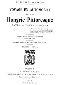 Cover of Voyage en automobile dans la Hongrie pittoresque Fatra - Tatra - Matra
