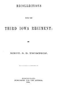 Cover of Recollections with the Third Iowa Regiment