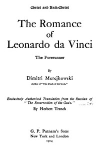 Cover of The Romance of Leonardo da Vinci, the Forerunner