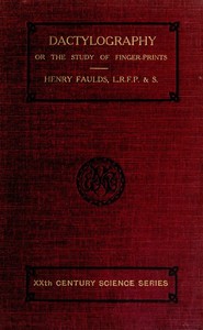 Cover of Dactylography; Or, The Study of Finger-prints