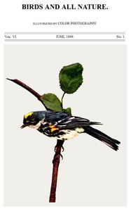 Cover of Birds and All Nature, Vol. 6, No. 1, June 1899 Illustrated by Color Photography