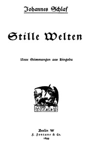 Cover of Stille Welten: Neue Stimmungen aus Dingsda