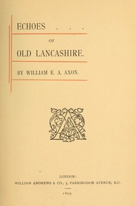 Cover of Echoes of Old Lancashire
