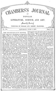 Cover of Chambers's Journal of Popular Literature, Science, and Art, No. 702 June 9, 1877