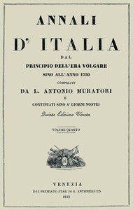 Cover of Annali d'Italia, vol. 4 dal principio dell'era volgare sino all'anno 1750