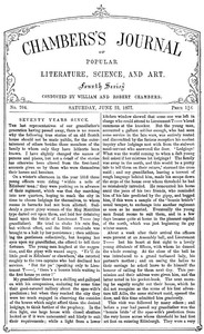 Cover of Chambers's Journal of Popular Literature, Science, and Art, No. 704 June 23, 1877