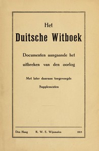 Cover of Het Duitsche Witboek: Documenten aangaande het uitbreken van den oorlog