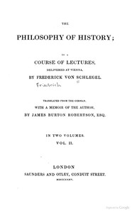 Cover of The Philosophy of History, Vol. 2 of 2