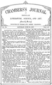 Cover of Chambers's Journal of Popular Literature, Science, and Art, No. 705, June 30, 1877
