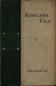 Cover of Kingless Folk, and Other Addresses on Bible Animals