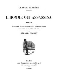 Cover of L'homme qui assassina: Roman