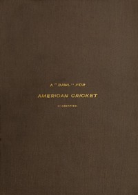 Cover of A "Bawl" for American Cricket