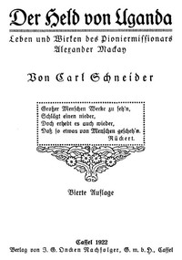 Cover of Der Held von Uganda: Leben und Wirken des Pioniermissionars Alexander Mackay