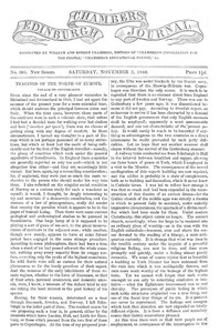 Cover of Chambers's Edinburgh Journal, No. 305 New Series, Saturday, November 3, 1849