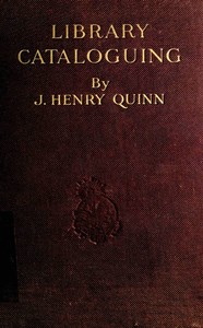 Cover of Library Cataloguing
