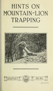 Cover of Hints on Mountain-Lion Trapping