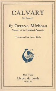 Cover of Calvary: A Novel
