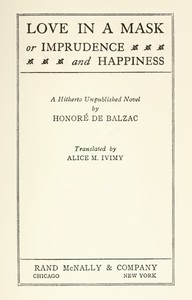 Cover of Love in a Mask; Or, Imprudence and Happiness
