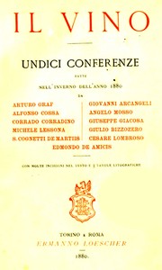 Cover of Il Vino: Undici conferenze fatte nell'inverno dell'anno 1880