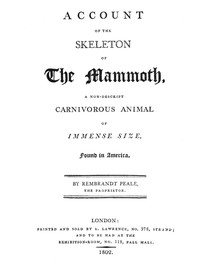 Cover of Account of the Skeleton of the Mammoth A non-descript carnivorous animal of immense size, found in America