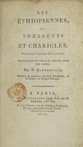 Cover of Les Éthiopiennes, ou Théagènes et Chariclée, tomes 1-3