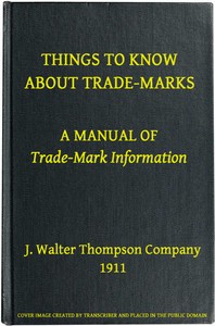 Cover of Things to Know About Trade-Marks: A Manual of Trade-Mark Information
