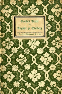 Cover of Goethes Briefe an Auguste zu Stolberg