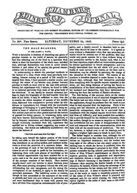 Cover of Chambers's Edinburgh Journal, No. 308 New Series, Saturday, November 24, 1849