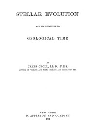 Cover of Stellar Evolution and Its Relations to Geological Time