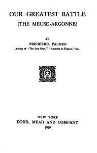 Cover of Our Greatest Battle (The Meuse-Argonne)