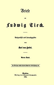 Cover of Briefe an Ludwig Tieck (4/4) Vierter Band