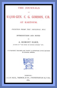 Cover of The Journals of Major-Gen. C. G. Gordon, C.B., at Kartoum.