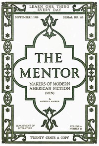 Cover of The Mentor: Makers of American Fiction, Vol. 6, Num. 14, Serial No. 162, September 1, 1918