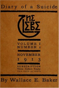 Cover of The Glebe 1913/11 (Vol. 1, No. 2): Diary of a Suicide