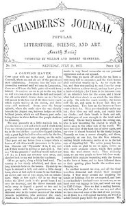Cover of Chambers's Journal of Popular Literature, Science, and Art, No. 708 July 21, 1877