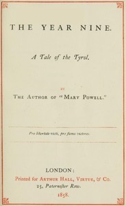 Cover of The Year Nine: A Tale of the Tyrol